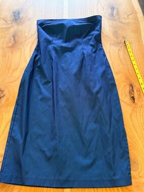Y2K Iridecent Blue Violet Metalic Strapless Mini Dress – Size 12